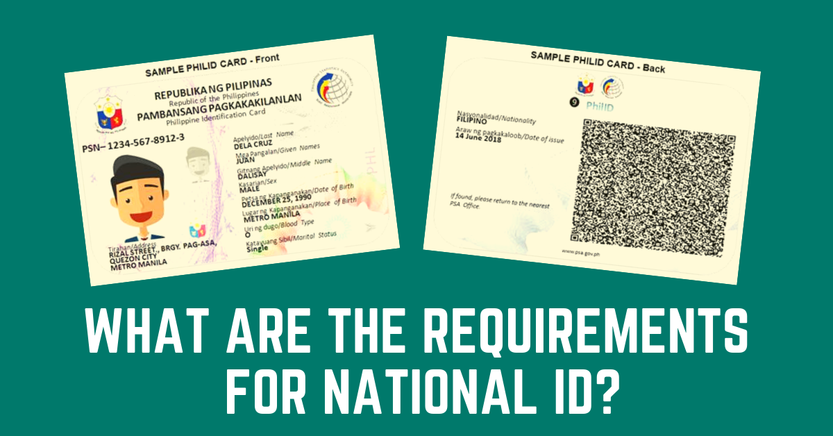 National ID Requirements PSA