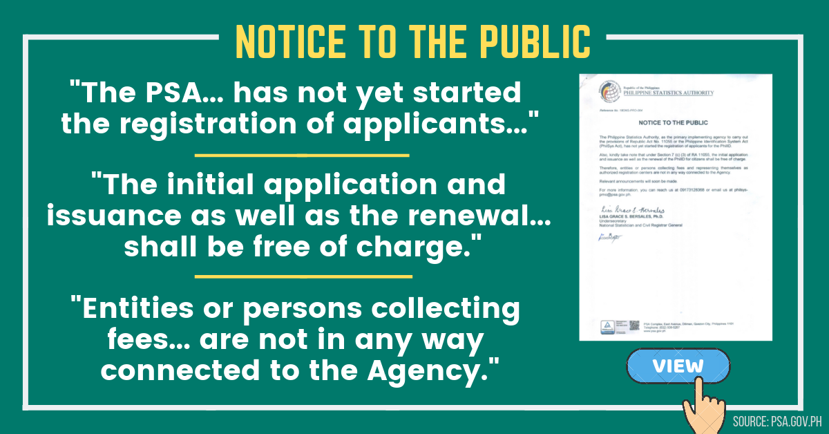 Notice to the Public PSA